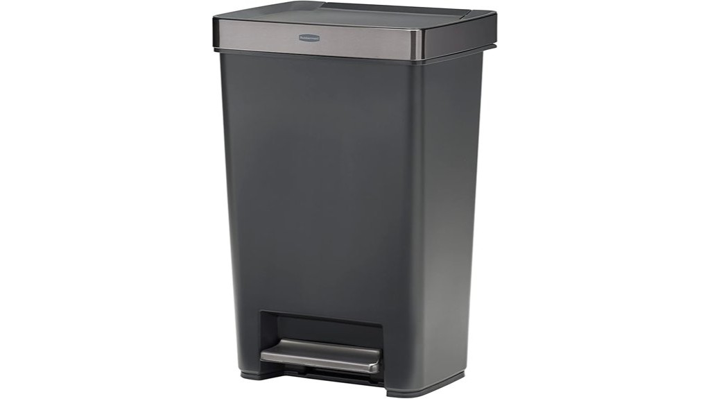 charcoal step on trash can