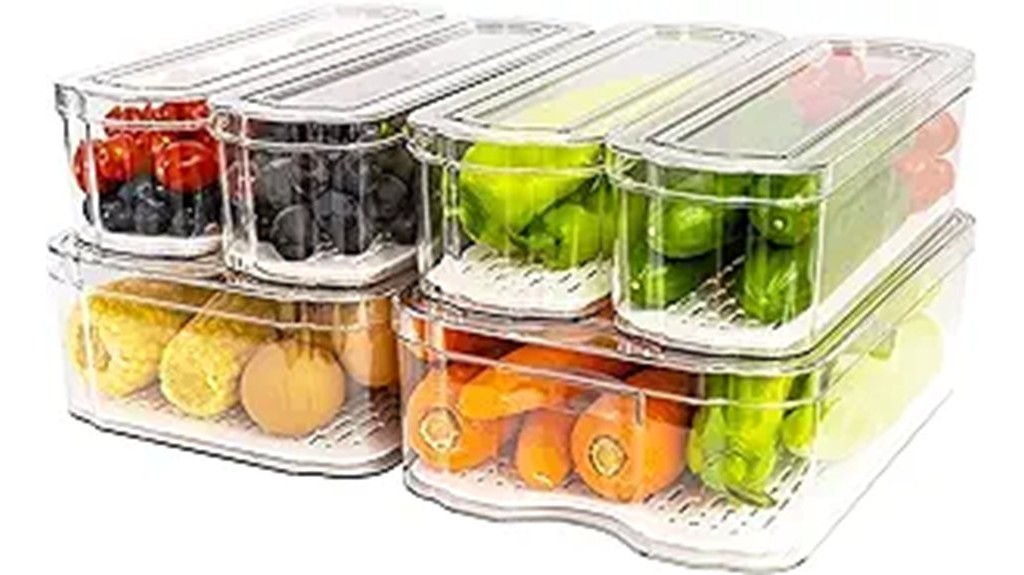 clear freezer organizer bins