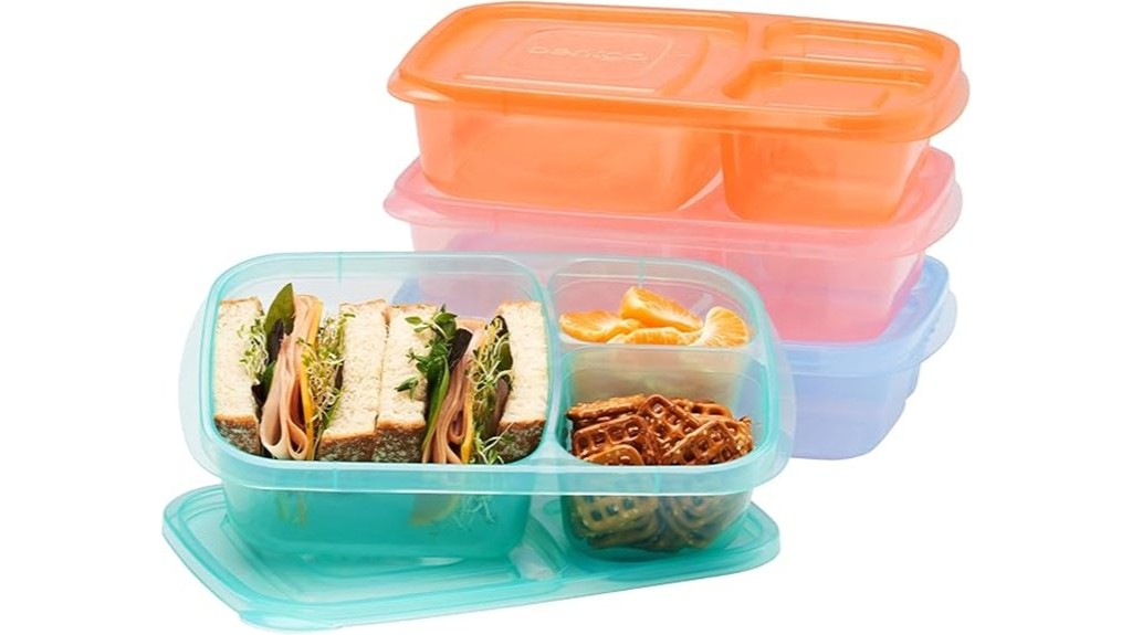 colorful stackable lunch boxes