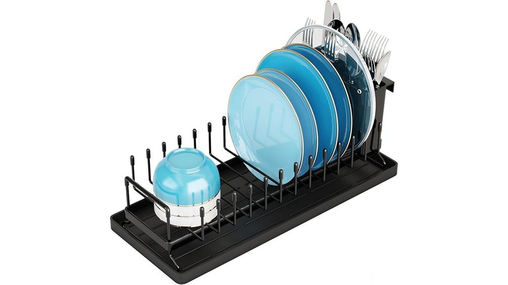 compact kitchen dish rack
