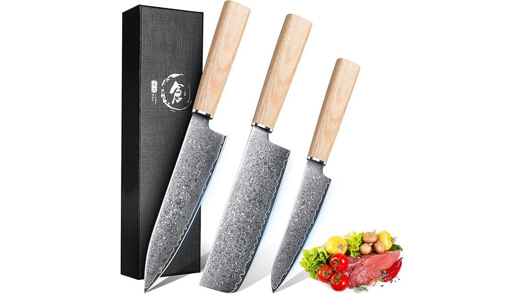 damascus chef knife set