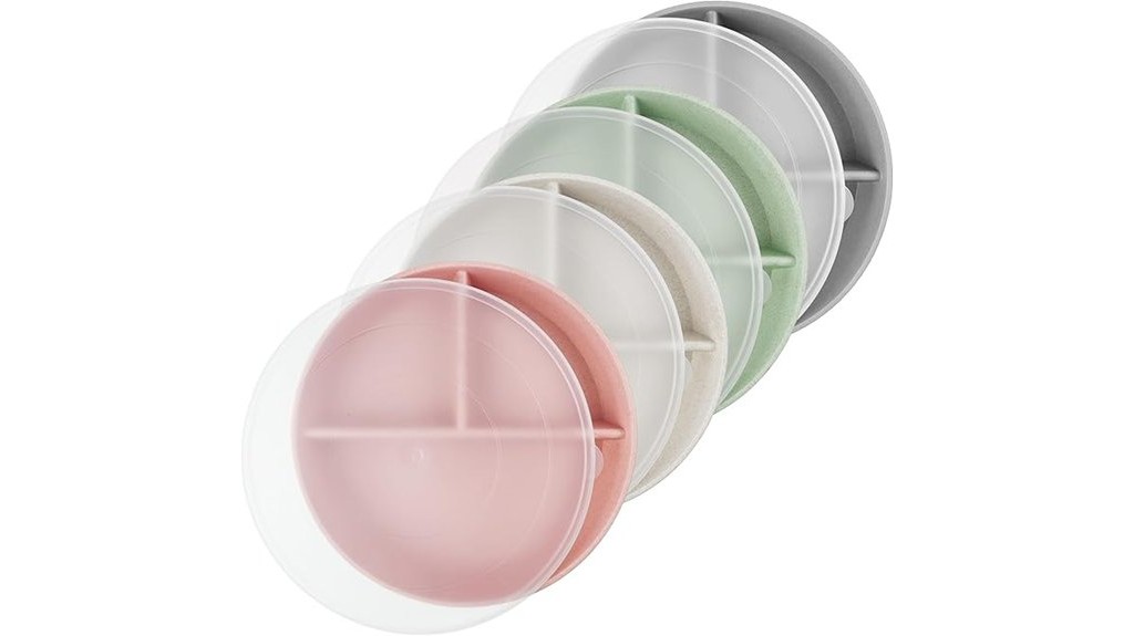 divided plates with lids