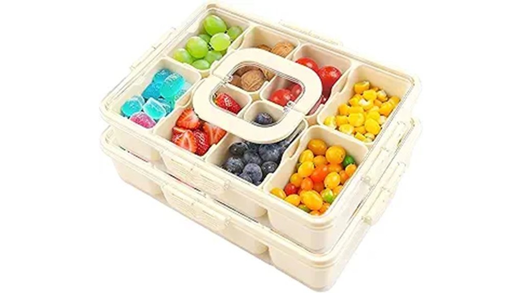 divided tray with lid