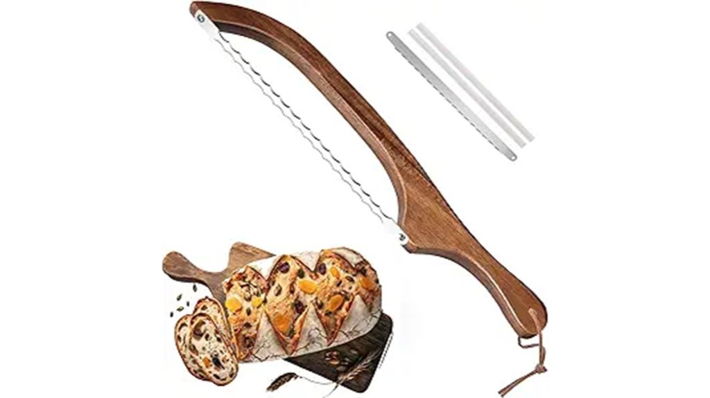 dual blade olive wood knife