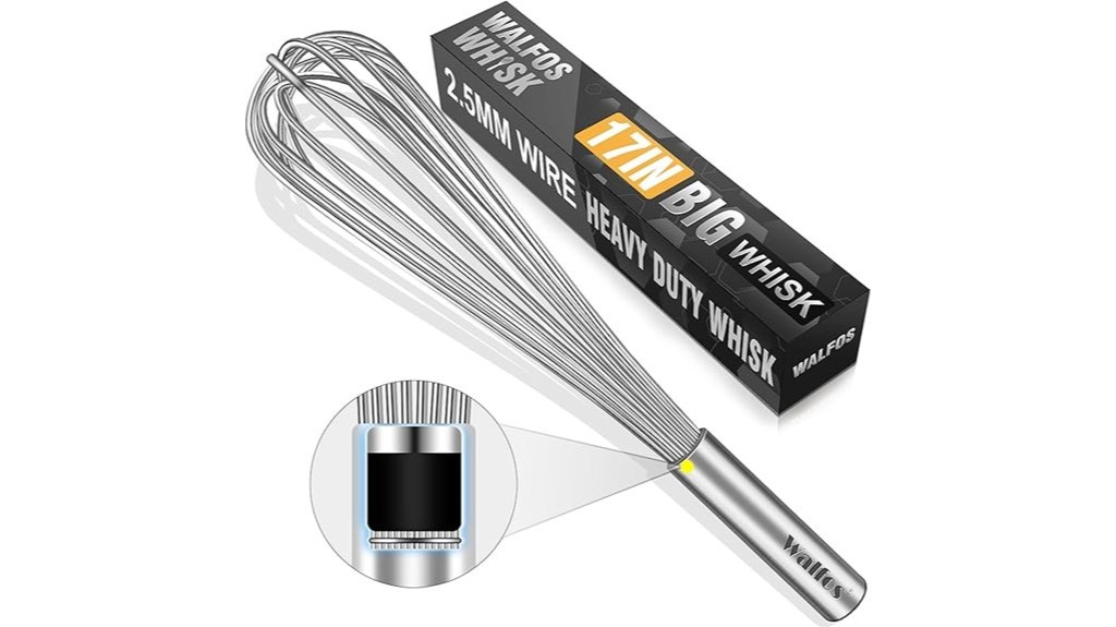 durable stainless steel whisk