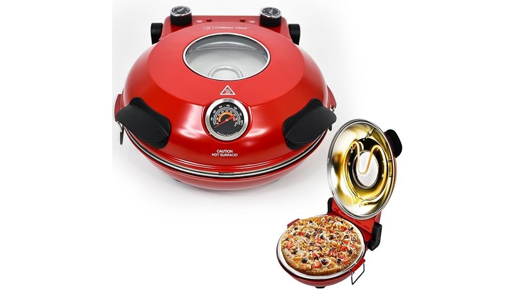 electric pizza oven red