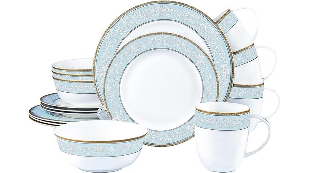 elegant dinnerware for four