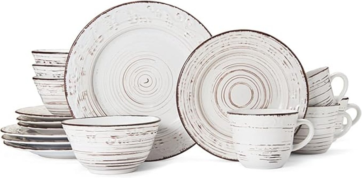elegant white dinnerware set