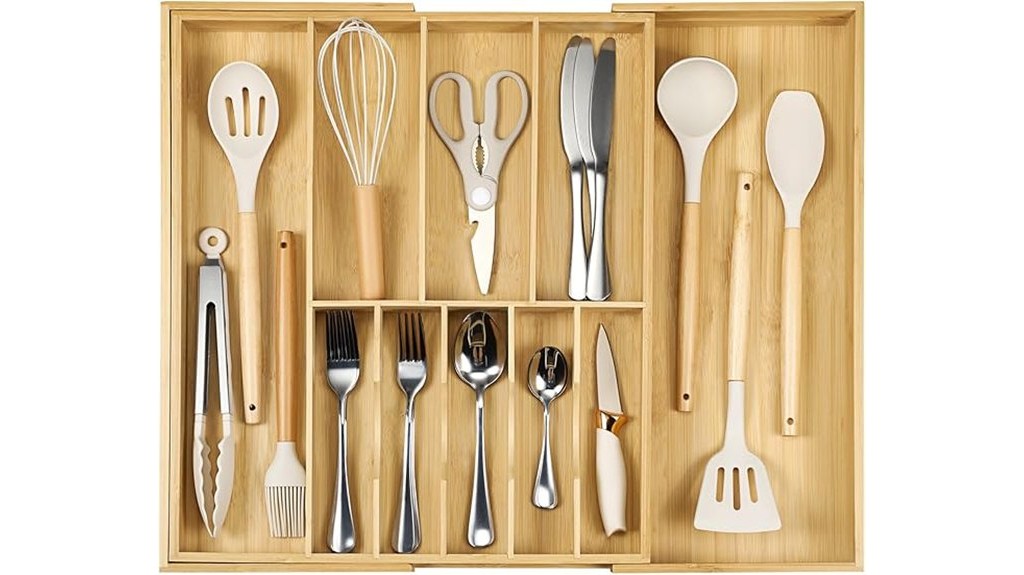 10 Best Kitchen Utensil Holders to Keep Your Cooking Space Organized and Stylish 11 expandable silverware drawer organizer