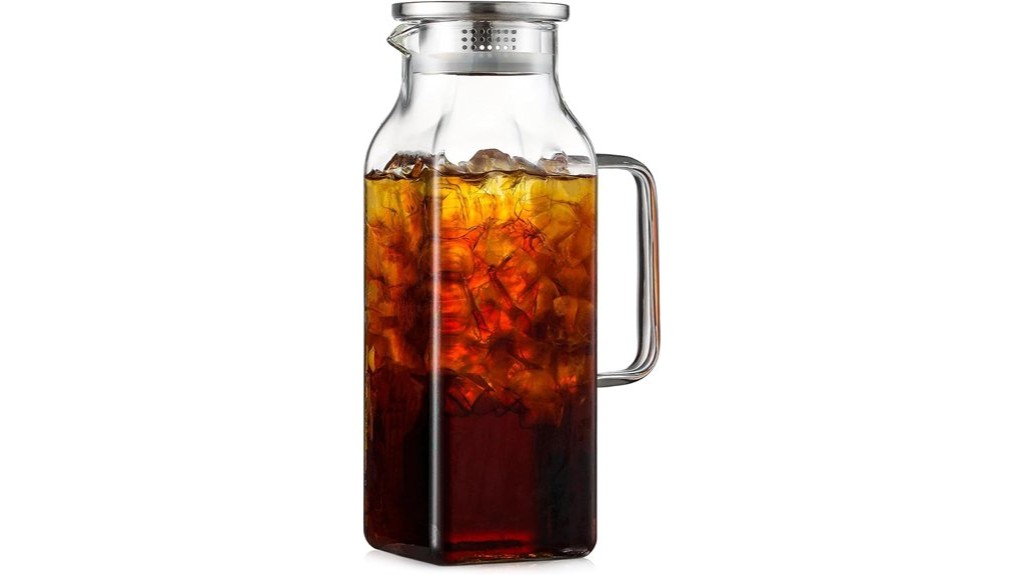 glass pitcher with lid