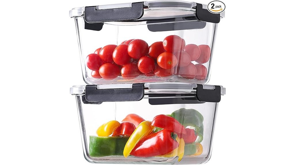large glass food containers