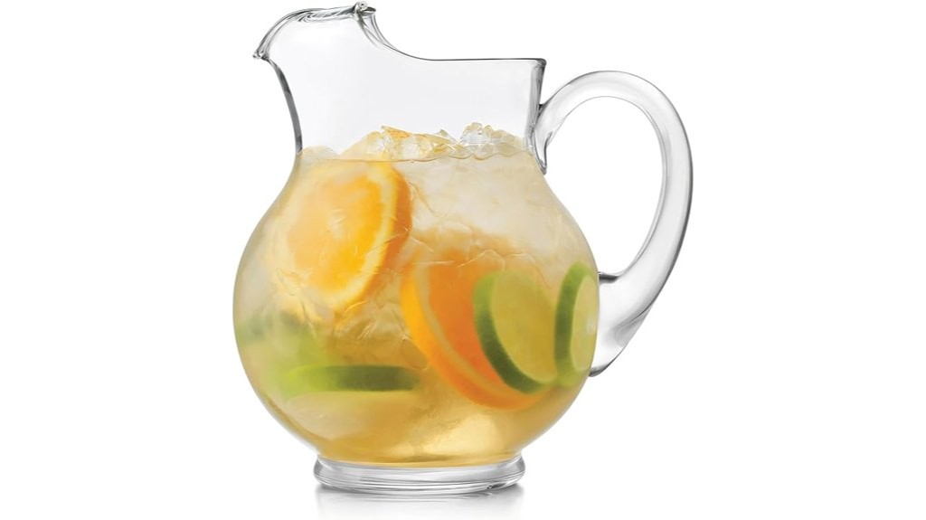 large glass pitcher set