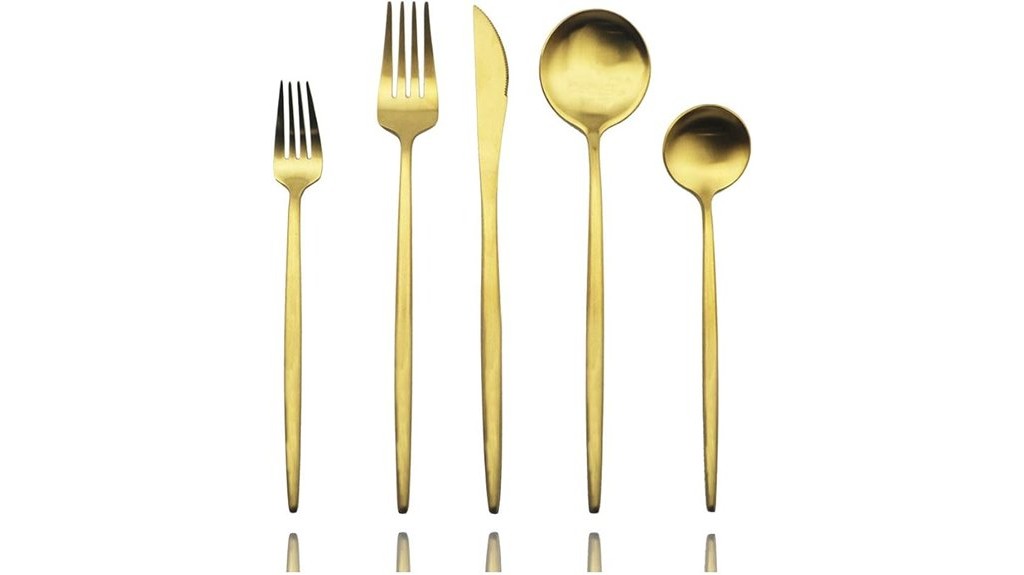 luxury gold flatware set