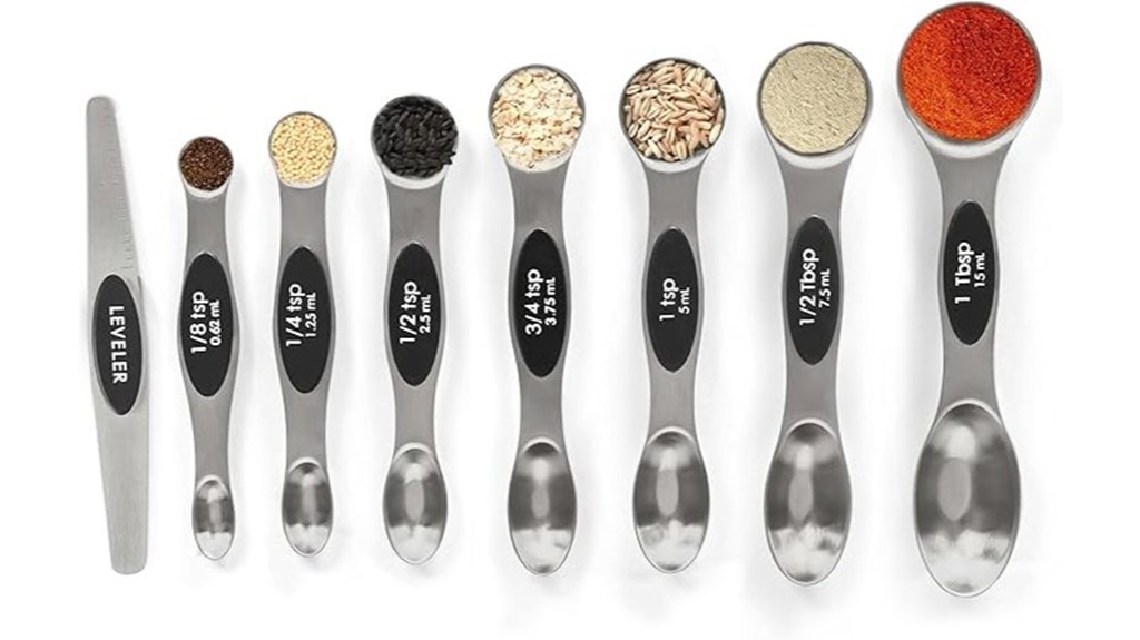 magnetic measuring spoons set