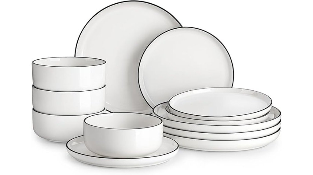 modern porcelain dinnerware set