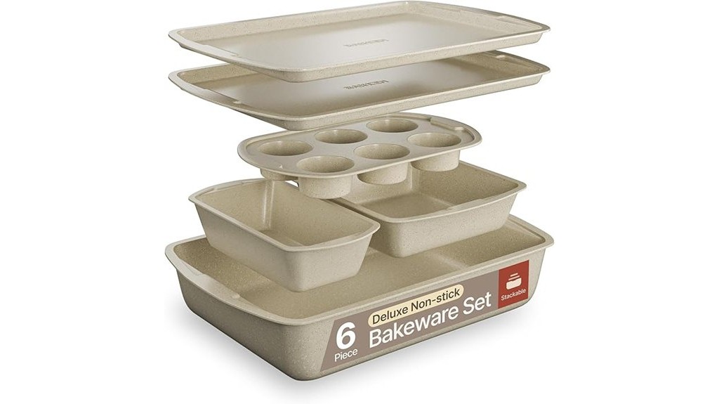11 Best High-End Bakeware Picks for Professional Bakers in 2025 12 non stick bakeware stackable set