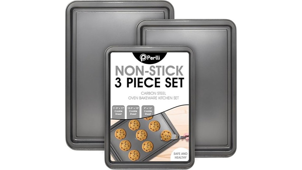 11 Best High-End Bakeware Picks for Professional Bakers in 2025 3 non stick baking pan set