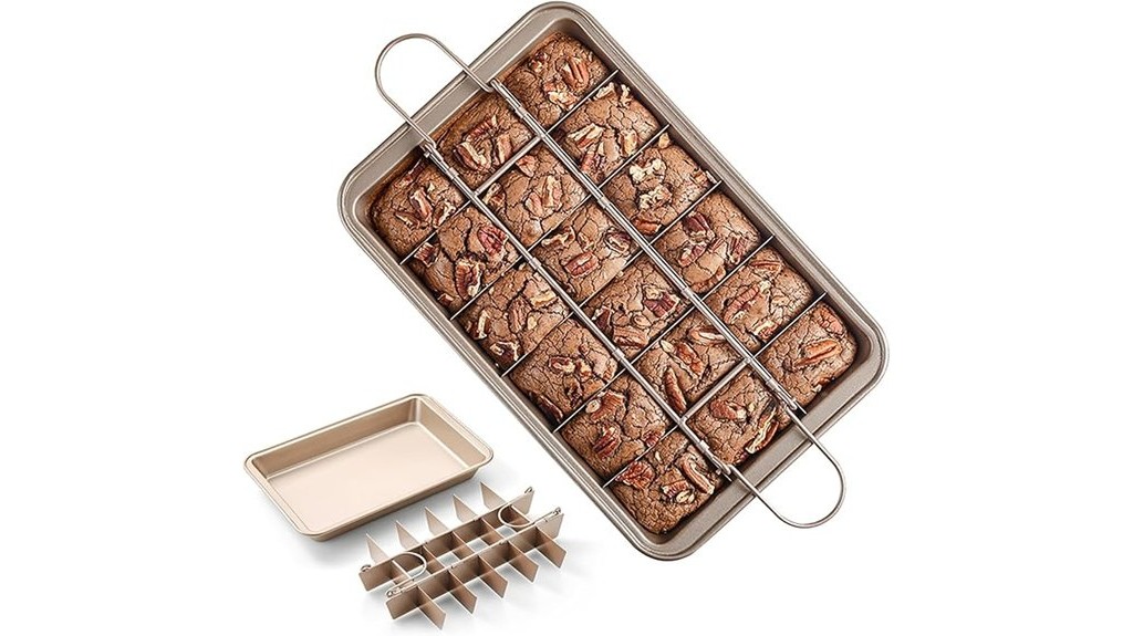 12 Best Brownie Pans for Perfectly Even Baking Every Time 7 non stick divided brownie pan