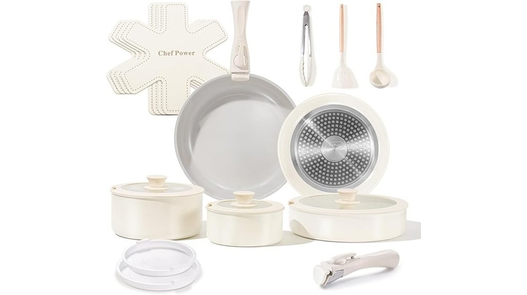 nonstick cookware set included