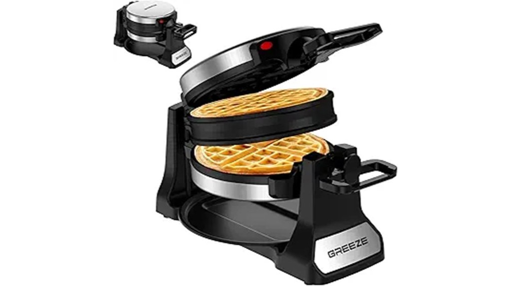 nonstick double waffle maker