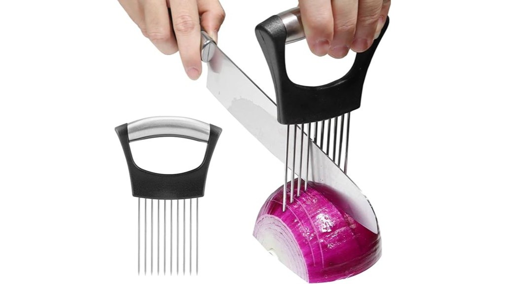 onion holder and slicer