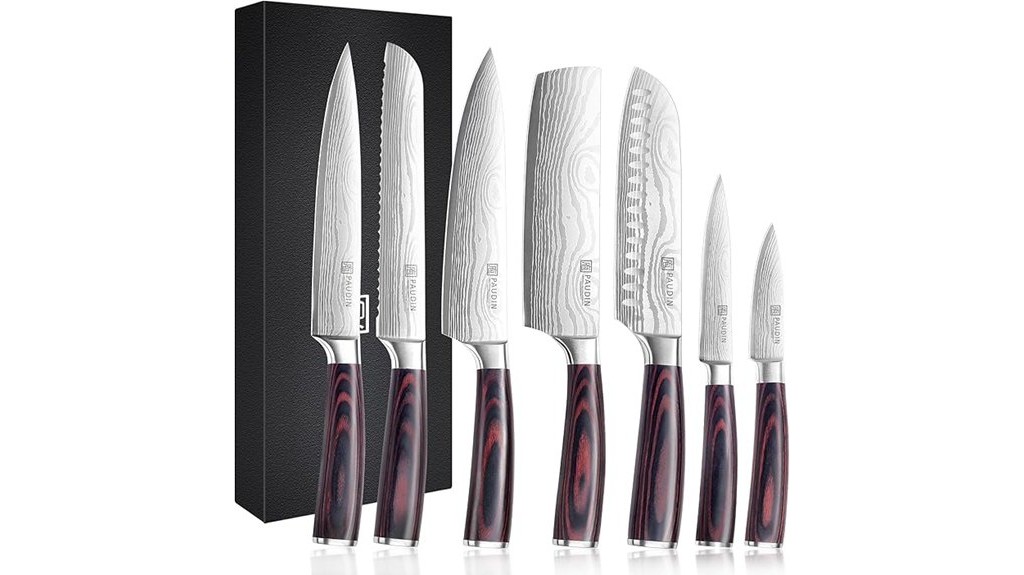 pakkawood handle knife set