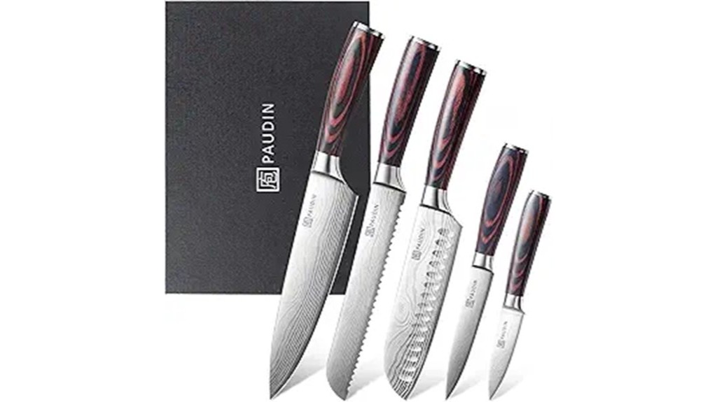 pakkawood handle knife set