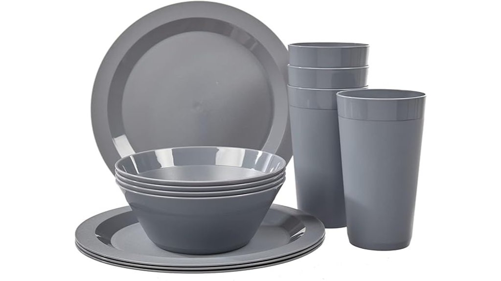 9 Best Affordable Tableware Sets for College Students That Won't Break the Bank 6 plastic dinnerware set four