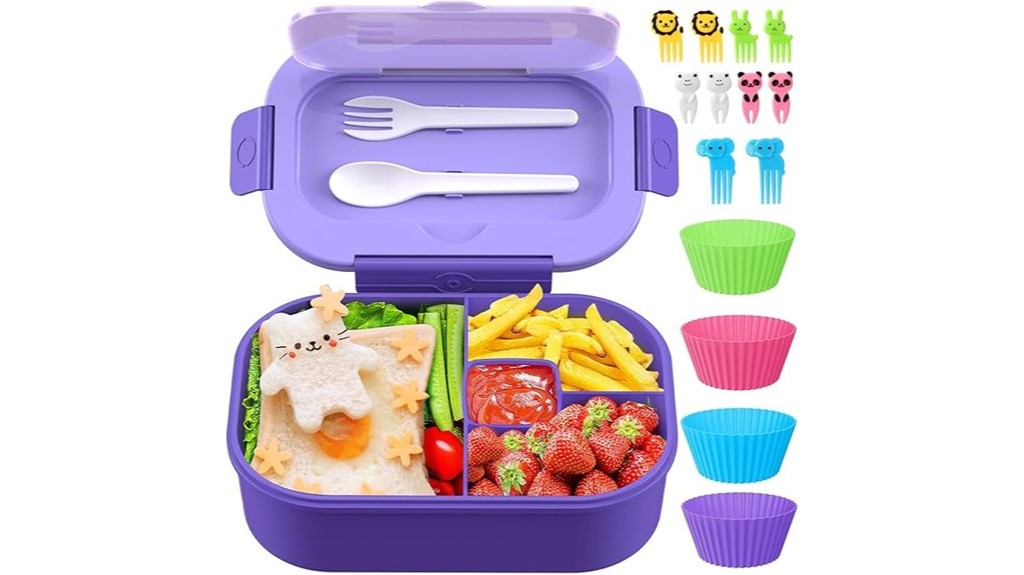 purple bpa free bento