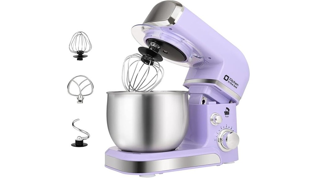 purple electric stand mixer