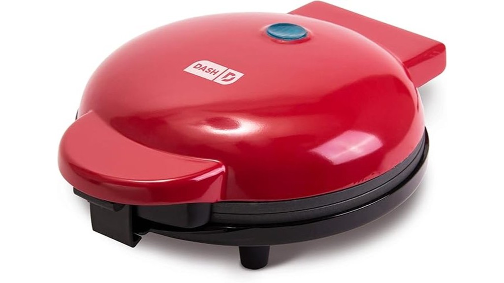 red electric round griddle