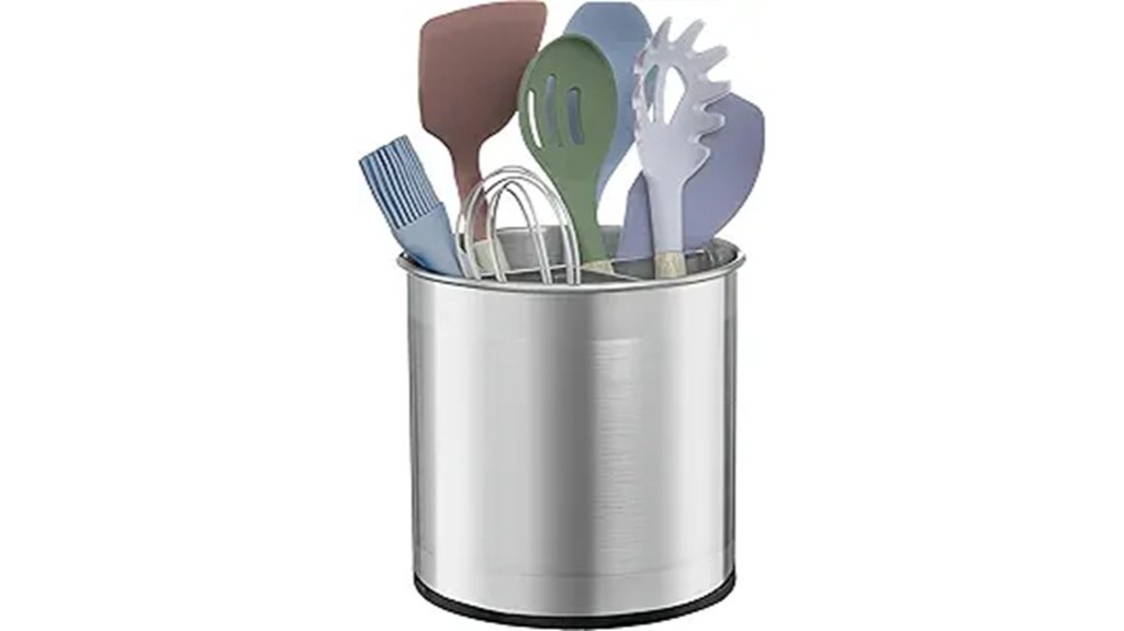 10 Best Kitchen Utensil Holders to Keep Your Cooking Space Organized and Stylish 8 rotating utensil holder divider