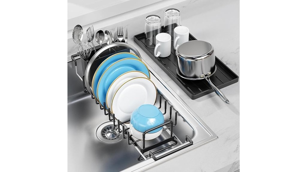 sink mounted dish drying rack