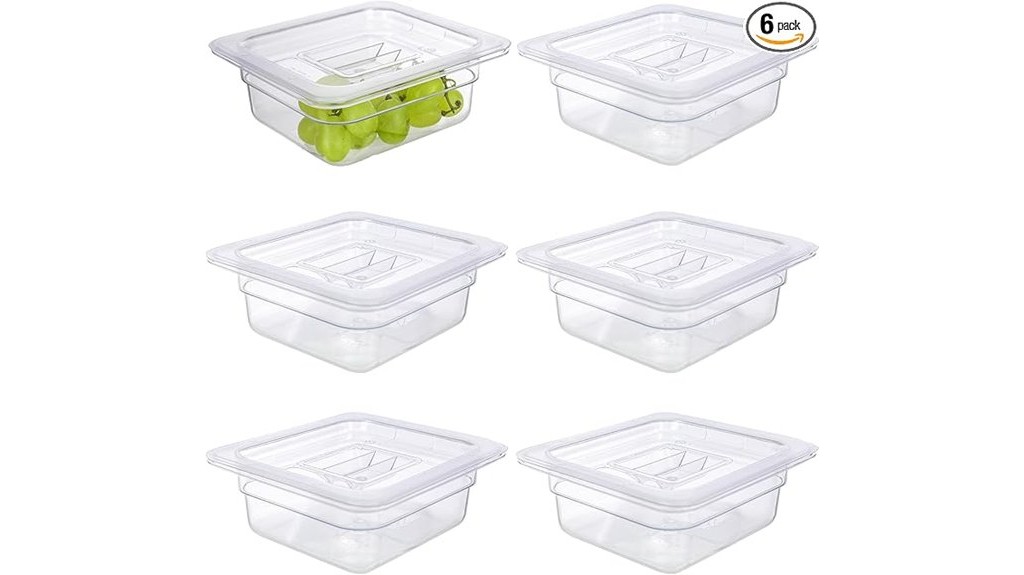 stackable plastic food pans