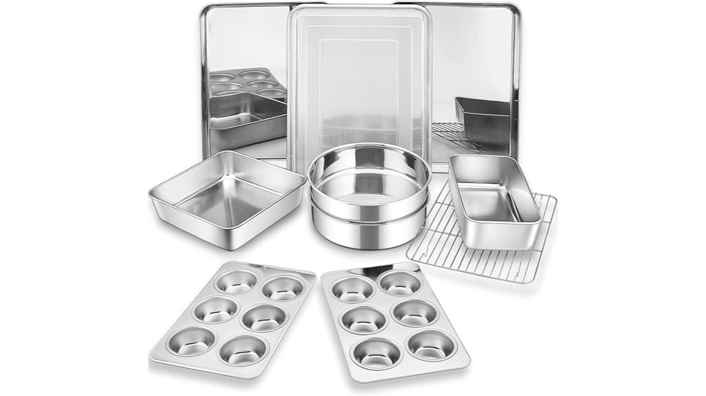 stainless steel bakeware set