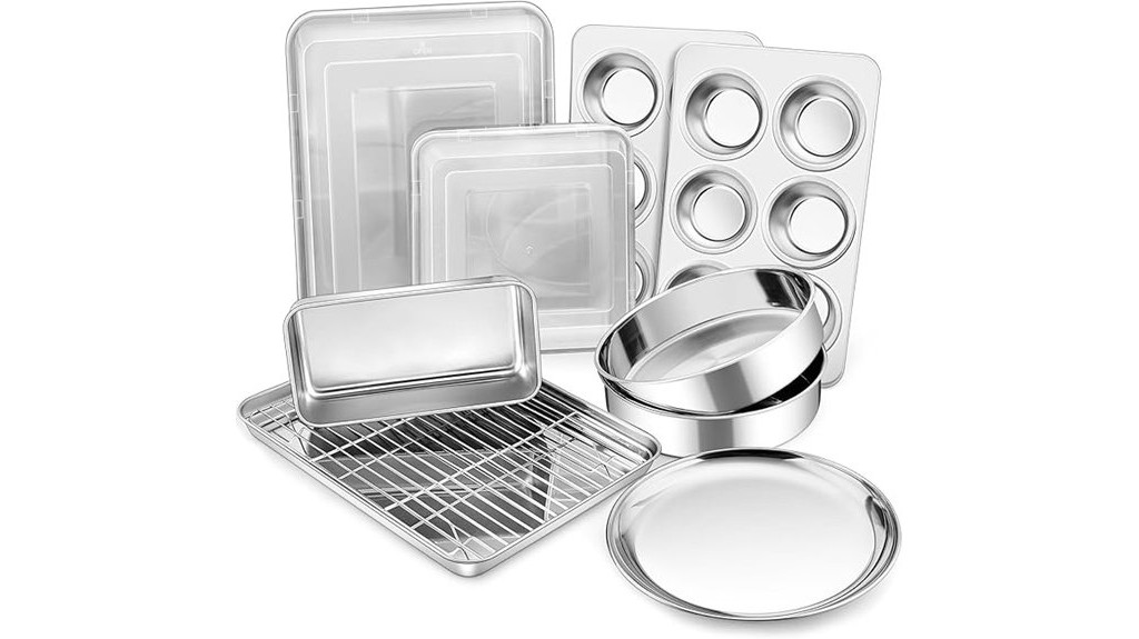 stainless steel bakeware set