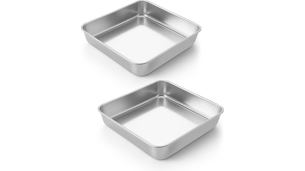 12 Best Brownie Pans for Perfectly Even Baking Every Time 5 stainless steel cake pans