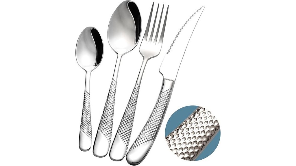 9 Best Affordable Tableware Sets for College Students That Won't Break the Bank 3 stylish hammered cutlery set