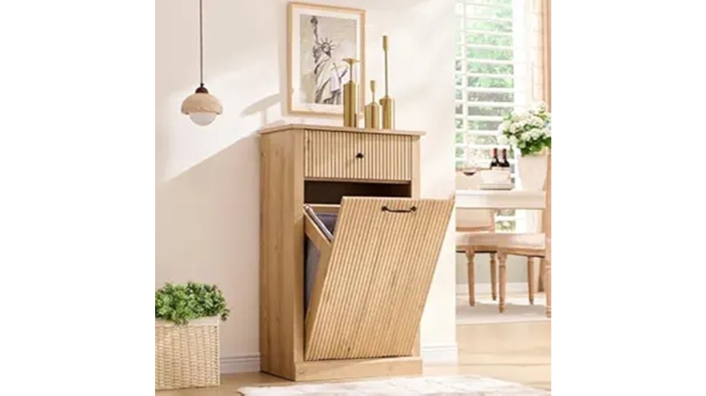 stylish trash can storage