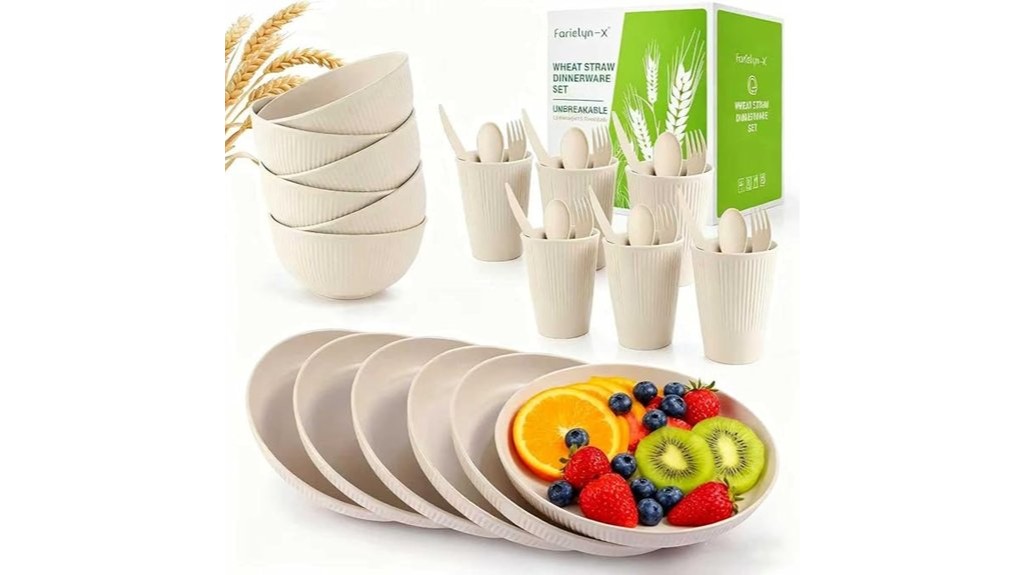 9 Best Affordable Tableware Sets for College Students That Won't Break the Bank 5 wheat straw dinnerware set