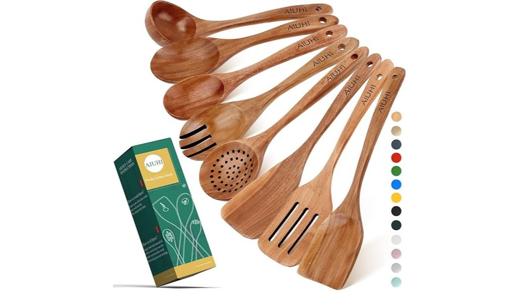 wood cooking spoon set