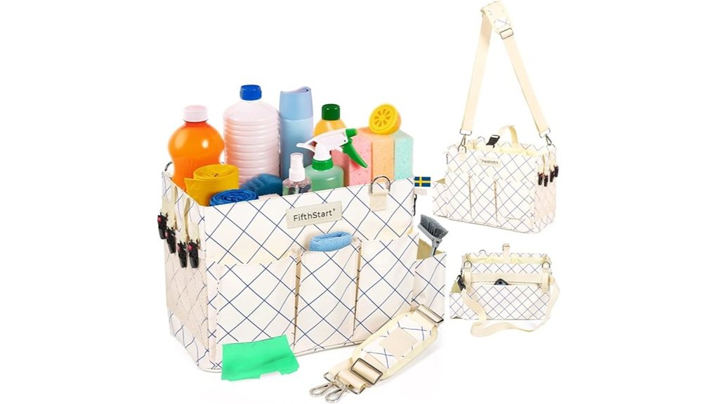 blue check cleaning organizer