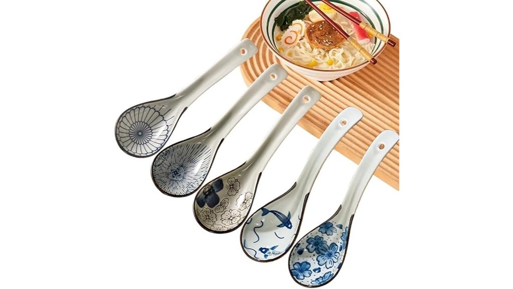 ceramic soup spoons set