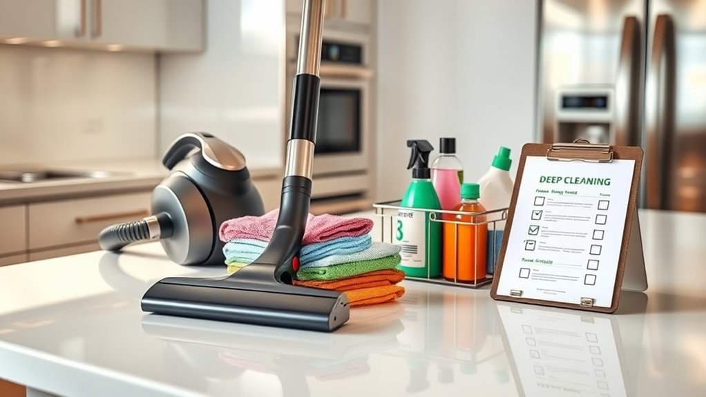 deep clean kitchen appliances