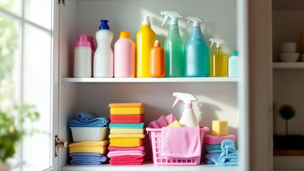 efficient cleaning supply organization
