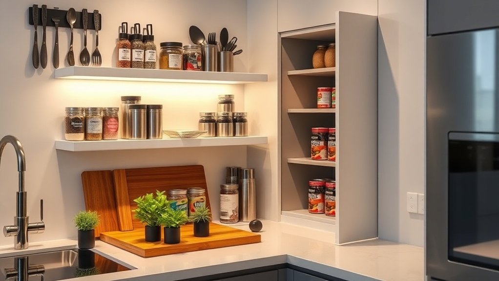 efficient compact kitchen organization