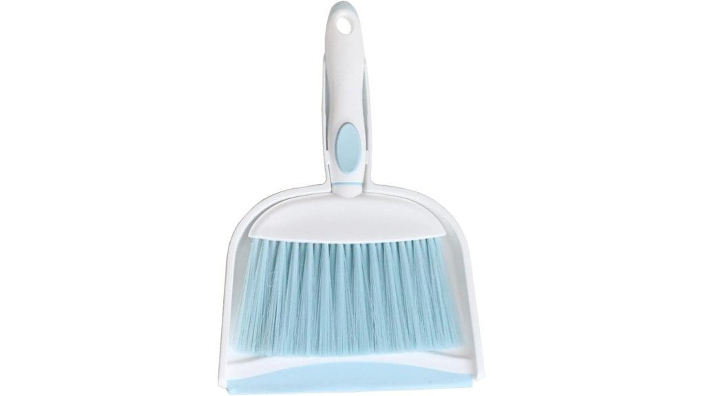 light blue broom set