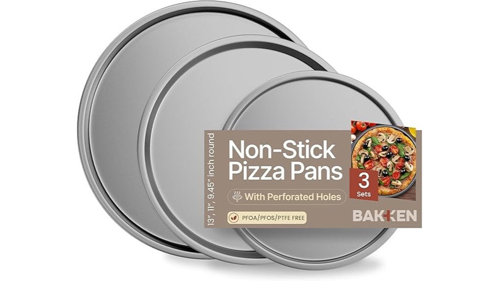 non stick pizza tray set