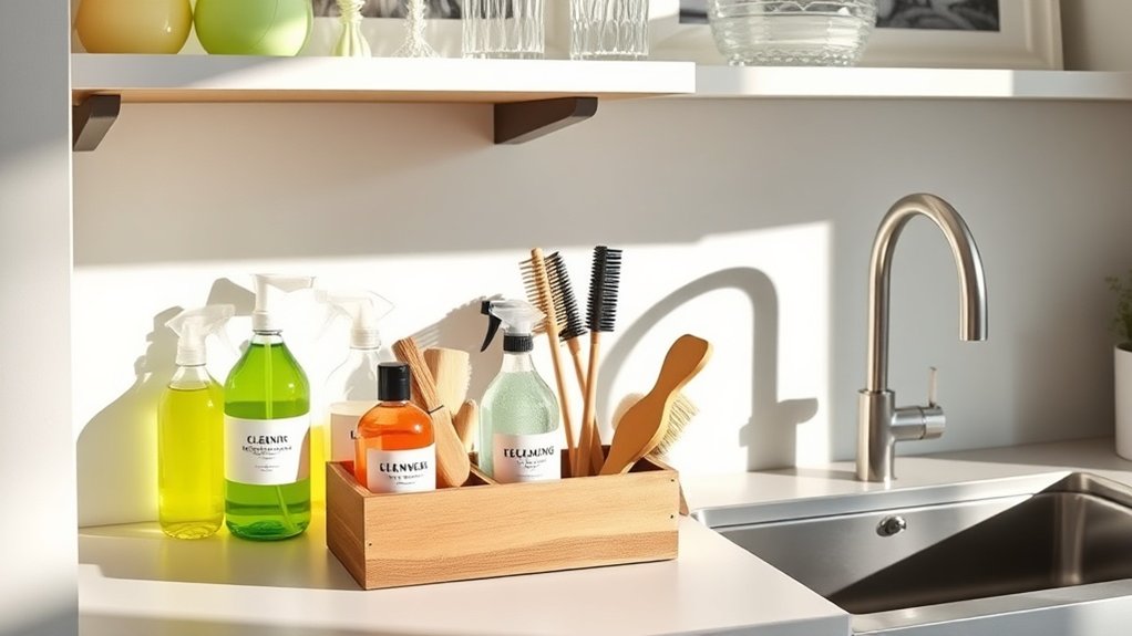 organize cleaning supplies efficiently