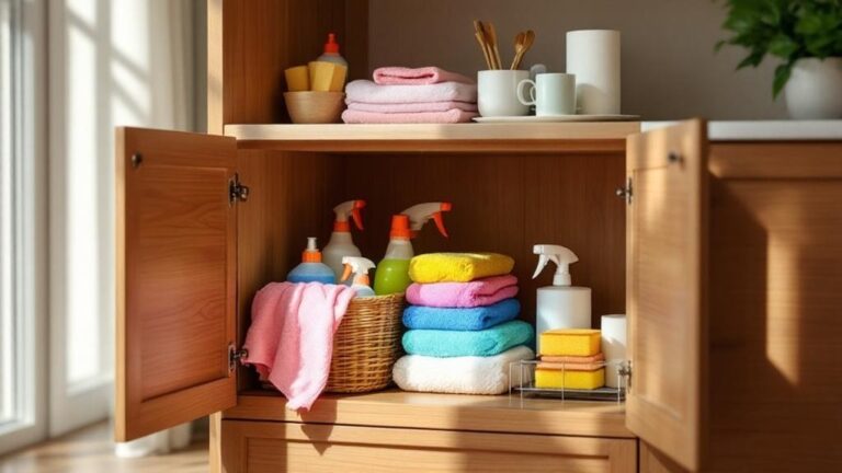 organize cleaning supplies efficiently